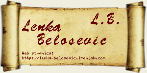 Lenka Belošević vizit kartica